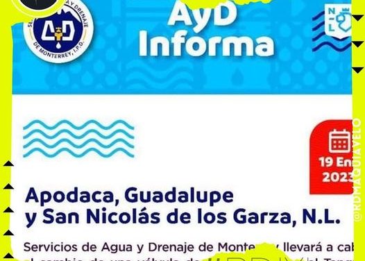 INFORMA AGUA Y DRENAJE QUE SERÁN TRES LOS MUNICIPIOS AFECTADOS POR REPARACIONES