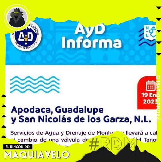 INFORMA AGUA Y DRENAJE QUE SERÁN TRES LOS MUNICIPIOS AFECTADOS POR REPARACIONES