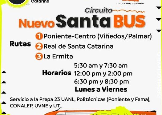 JESÚS NAVA IMPLEMENTA NUEVAS RUTAS PARA AYUDAR A LOS ESTUDIANTES EN SUS TRASLADOS