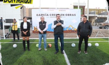 EL ALCALDE CARLOS GUEVARA CONTINÚA REHABILITANDO ESPACIOS DEPORTIVOS EN GARCÍA