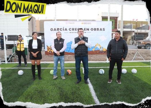 EL ALCALDE CARLOS GUEVARA CONTINÚA REHABILITANDO ESPACIOS DEPORTIVOS EN GARCÍA