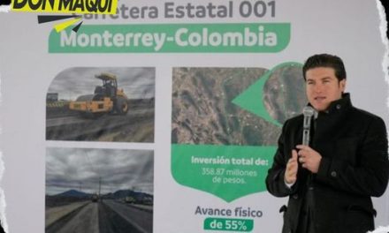 SAMUEL GARCÍA SUPERVISA OBRA DE LA CARRETERA MONTERREY-COLOMBIA