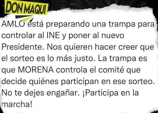 RICARDO ANAYA ASEGURA QUE EL PLAN B DE MORENA ES PARA MANEJAR EL INE