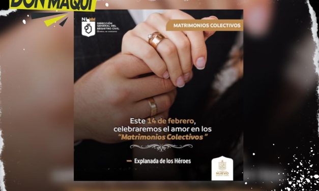 NUEVOLEONENSES CONDECORAN EL DÍA DE SAN VALENTÍN CON MATRIMONIOS MASIVOS