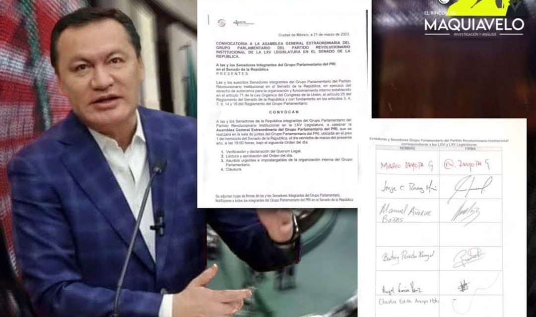 OSORIO CHONG SERÍA DESTITUIDO COMO COORDINADOR DE SENADORES DEL PRI.