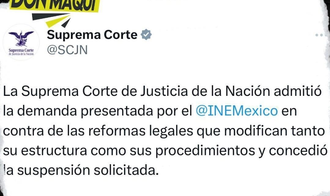 LA SUPREMA CORTE DE JUSTICIA DE LA NACIÓN ANULA INDEFINIDAMENTE REFORMA “PLAN B” DE AMLO.