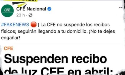 CFE DESMIENTE INFORMACIÓN SOBRE LA ELIMINACIÓN DE LAS FACTURAS DE PAGO EN FÍSICO.