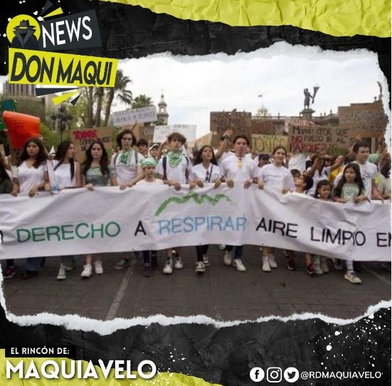 NUEVO LEÓN MARCHA SOLICITANDO UN MEJOR AIRE Y QUE DISMINUYA LA CONTAMINACIÓN.