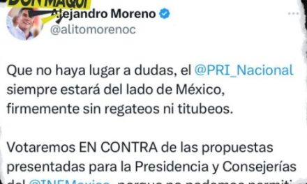 ‘ALITO’ MORENO TACHA DE AMAÑDO EL PROCESO DE QUINTETAS DE ASPIRANTES A CONSEJERÍAS DEL INE.