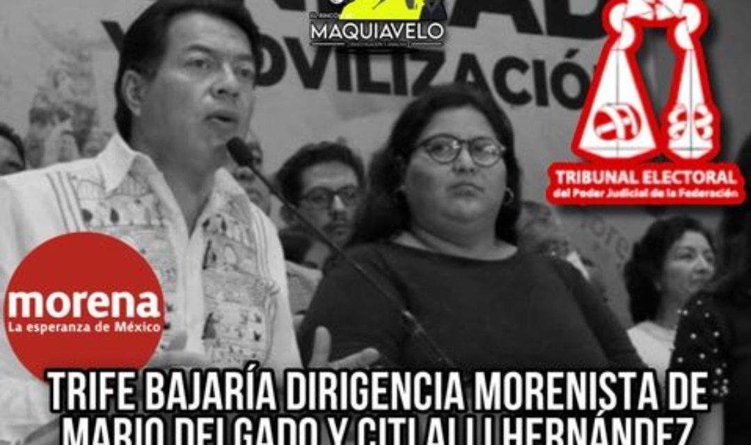 TRASCIENDE QUE TRIFE ECHARÁ ABAJO DIRIGENCIA MORENISTA DE MARIO DELGADO Y CITLALLI HERNÁNDEZ QUE HABÍAN PRORROGADO.