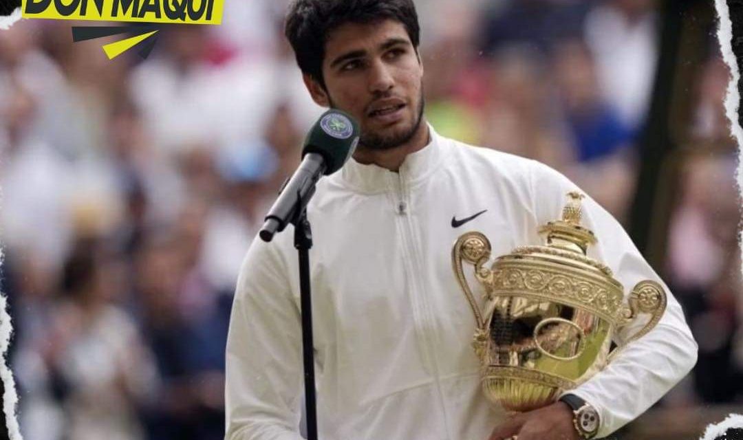 A PURA GARRA Y CORAZÓN, CARLOS ALCARAZ GANADOR DEL WIMBLEDON A SUS 20 AÑOS VENCIENDO AL GOAT DEL TENIS