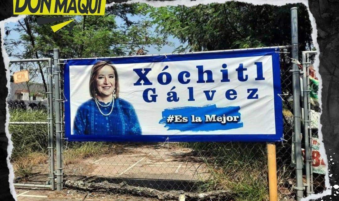 APARECEN MANTAS APOYANDO A XÓCHITL EN NUEVO LEÓN