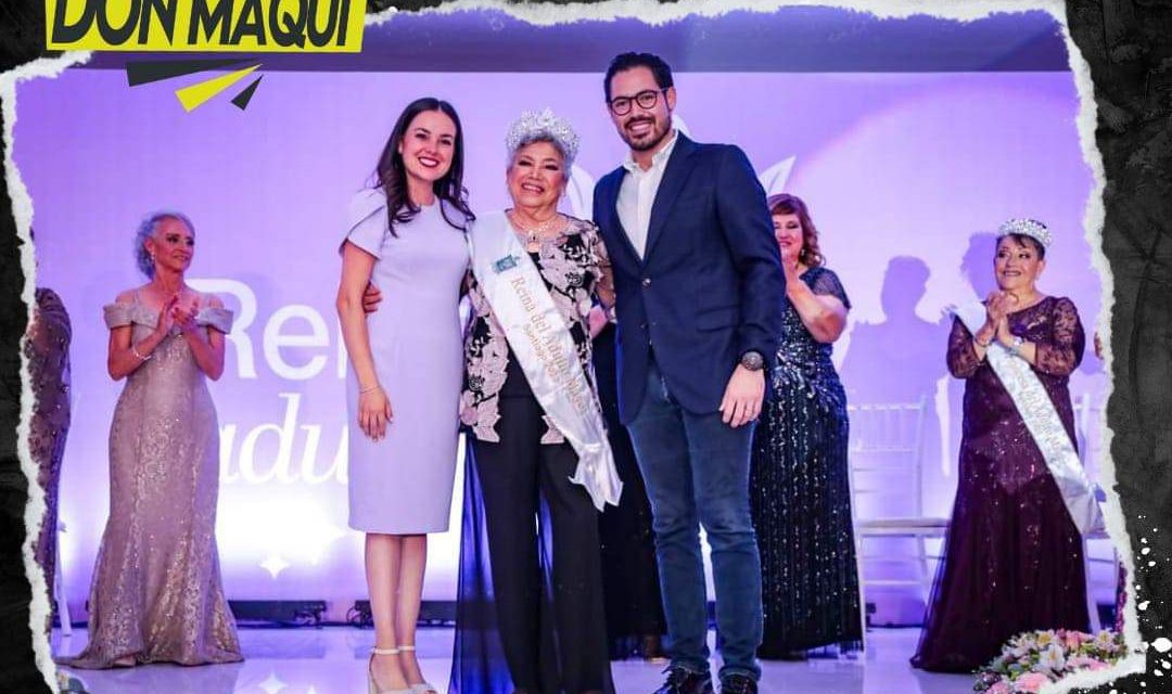 DAVID DE LA PEÑA EN COMPAÑIA DE SU ESPOSA CORONAN A LA NUEVA REINA DEL ADULTO MAYOR