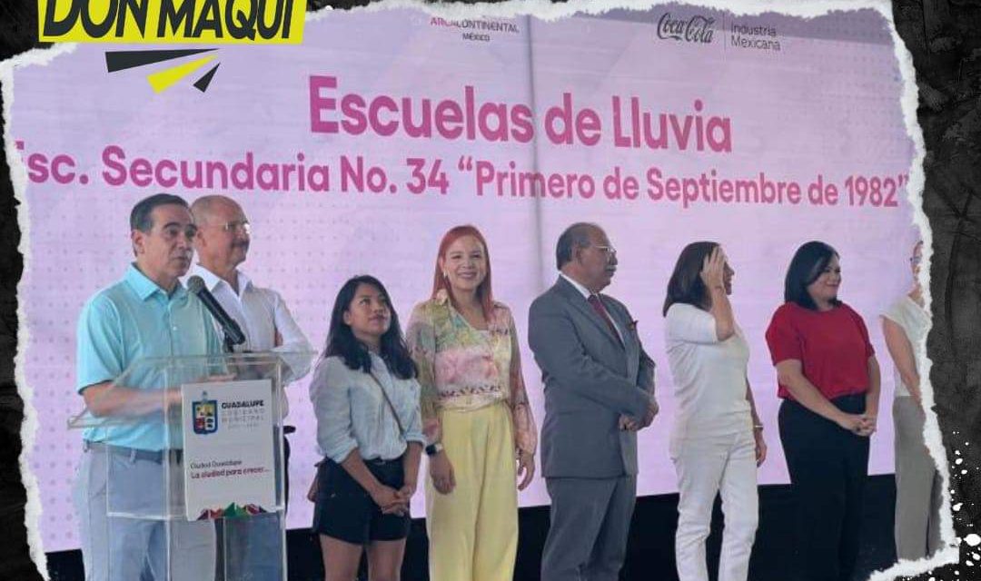 REALIZAN SINERGIA EL MUNICIPIIO DE GUADALUPE Y COCA COLA CON “ESCUELAS DE LLUVIA”