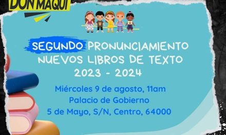 ESTE MIÉRCOLES EL FRENTE NUEVO LEÓN PRESENTARÁ UN AMPARÓ PARA QUE LOS LIBROS DE TEXTO NO SEAN DISTIBUIDOS EN LA ENTIDAD