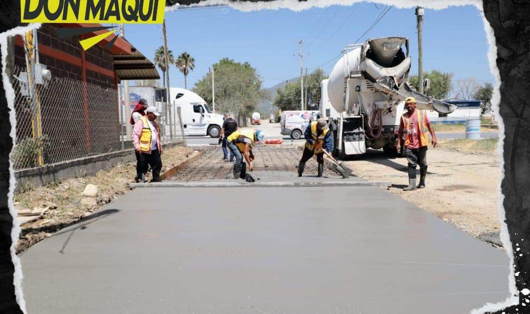 PATY SALAZAR REALIZA PAVIMENTACIÓN EN CALLES DE ALLENDE