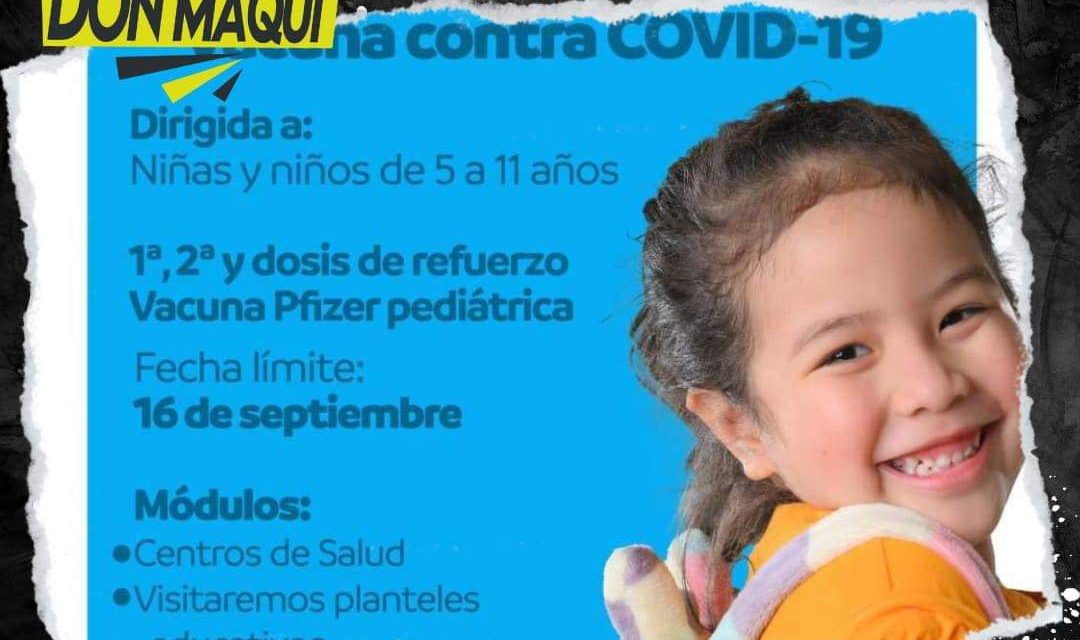 SECRETARÍA DE SALUD INVITA A PADRES DE FAMILIA A VACUNAR A NIÑOS DE 5 A 12 AÑOS CONTRA COVID-19