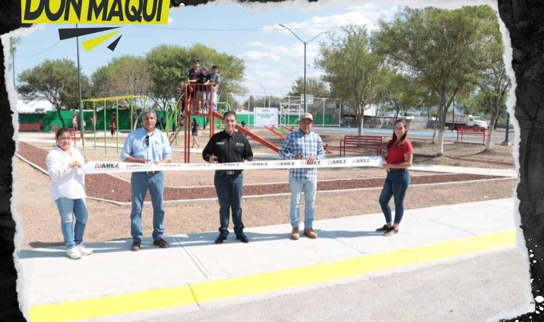 PACO TREVIÑO ENTREGA UNA NUEVA PLAZA PÚBLICA