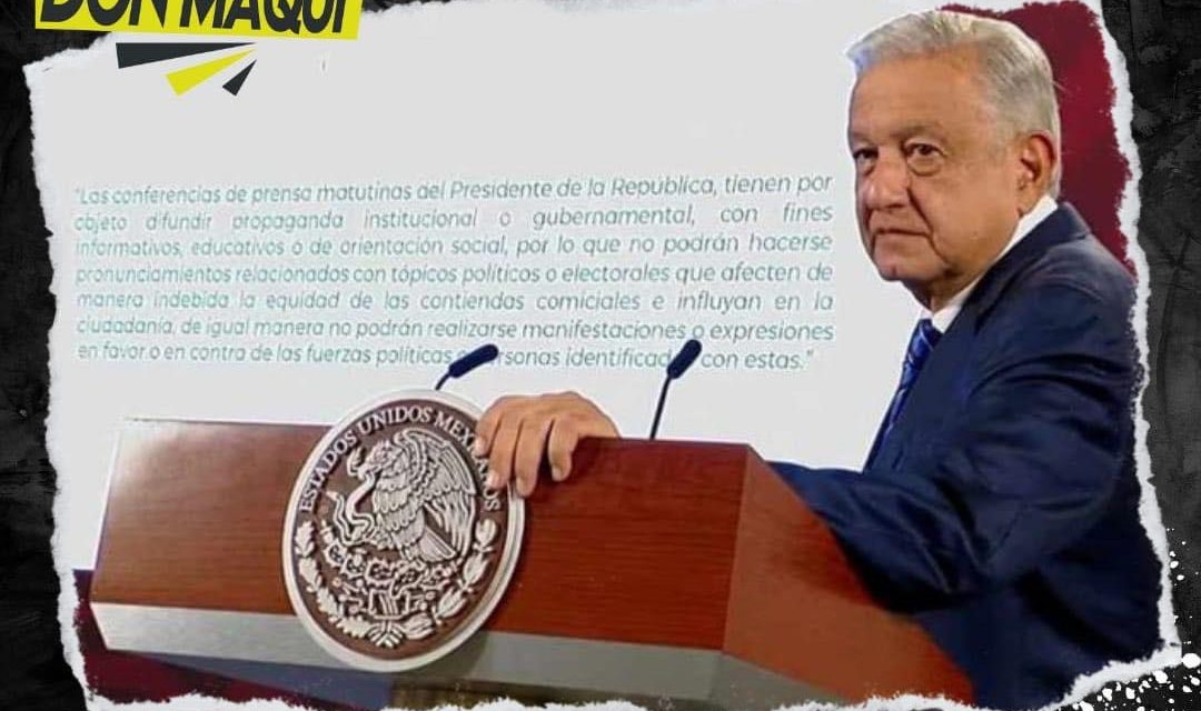 ANDRÉS MANUEL LÓPEZ OBRADOR ACEPTA ORDEN DEL INE SOBRE CORTINILLAS EN MAÑANERA