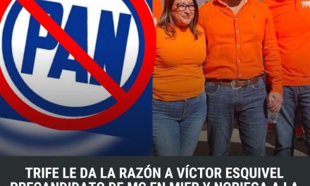 TRIFE LE DA LA RAZÓN A VÍCTOR ESQUIVEL PRECANDIDATO DE MC EN MIER Y NORIEGA A LA ALCALDÍA PARA COMPETIR CON LOS NARANJAS