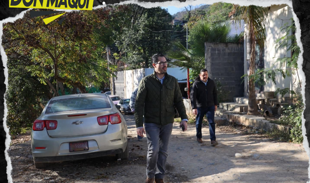 DAVID DE LA PEÑA EN VACACIONES SUPERVISA OBRAS EN SANTIAGO