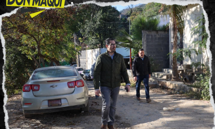 DAVID DE LA PEÑA EN VACACIONES SUPERVISA OBRAS EN SANTIAGO