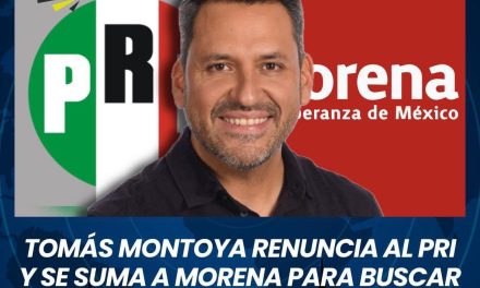 TOMÁS MONTOYA RENUNCIA AL PRI Y SE SUMA A MORENA PARA BUSCAR LA ALCALDÍA DE GUADALUPE