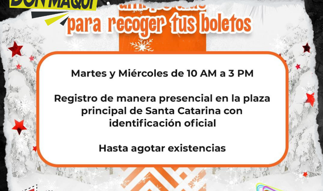 EL MUNICIPIO DE SANTA CATARINA ENTREGARÁ MÁS BOLETOS PARA SHOW DE BELY Y BETO