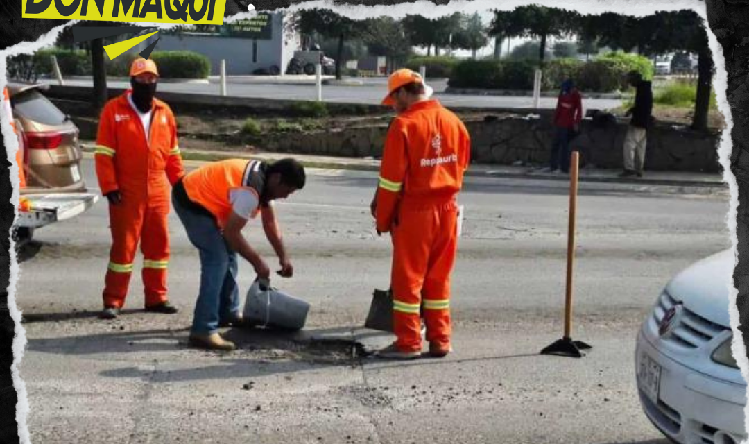 AUTORIDADES ESTATALES REPARAN FALLAS EN LA CARPETA ASFÁLTICA