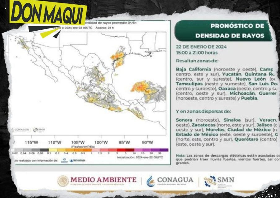 EXISTE LA POSIBILIDAD DE CHUBASCOS Y PRESENCIA DE RAYOS EN MONTERREY