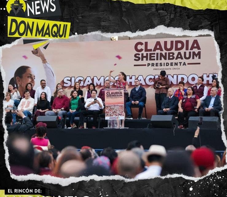 CLAUDIA SHEINBAUM REALIZA CIERRE DE PRECAMPAÑA EN MONUMENTO REVOLUCIONARIO