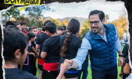 DAVID DE LA PEÑA INAUGURA CANCHA EN EL HUAJUQUITO E INICIAN TORNEO EN SANTIAGO