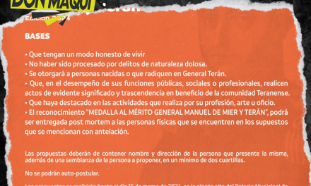 DAVID SÁNCHEZ INVITA A LA CONVOCATORIA “MEDALLA AL MÉRITO GENERAL MANUEL DE MIER Y TERÁN 2024”