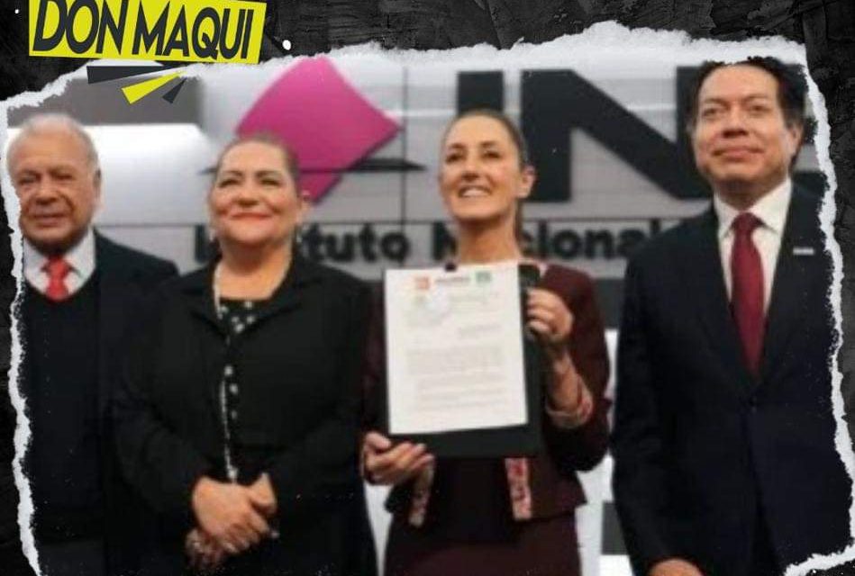 CLAUDIA SHIENBAUM REALIZA SU REGISTRO ANTE EL INE COMO CANDIDATA PRESIDENCIAL DE MORENA