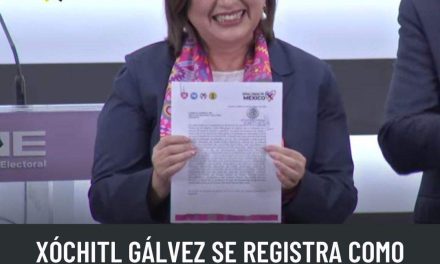 #ULTIMAHORA XÓCHITL GÁLVEZ SE REGISTRA COMO CANDIDATA A LA PRESIDENCIA EN EL INE