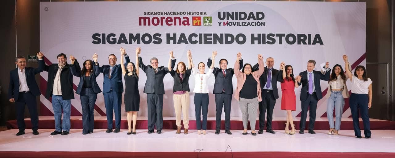 CLAUDIA SHEINBAUM PRESENTA A SU EQUIPO DE CAMPAÑA