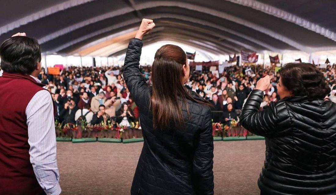 PREVIO A MEGA ARRANQUE DE CAMPAÑA, CLAUDIA SHEINBAUM LLAMA A LA UNIDAD CON CANDIDATOS FEDERALES