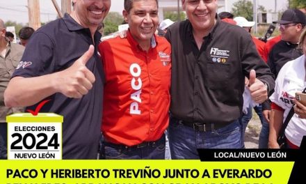 PACO Y HERIBERTO TREVIÑO JUNTO A EVERARDO BENAVIDES, ARRANCAN CON GRAN APOYO DE LA GENTA SU CAMPAÑA EN EL MUNICIPIO DE JUÁREZ