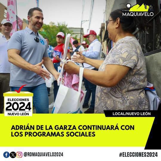 ADRIÁN DE LA GARZA CONTINUARÁ CON LOS PROGRAMAS SOCIALES