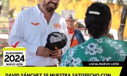 DAVID SÁNCHEZ SE MUESTRA SATISFECHO CON LA RESPUESTA DE LA GENTE EN GENERAL TERÁN