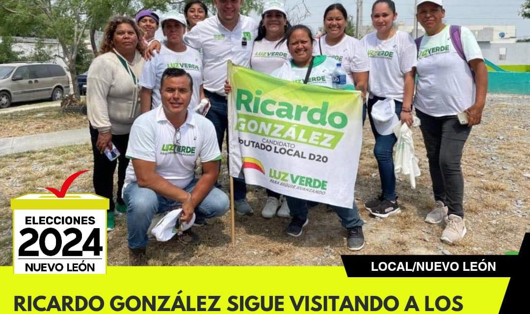 RICARDO GONZÁLEZ SIGUE VISITANDO A LOS VECINOS DEL DISTRITO 20 DE GARCÍA