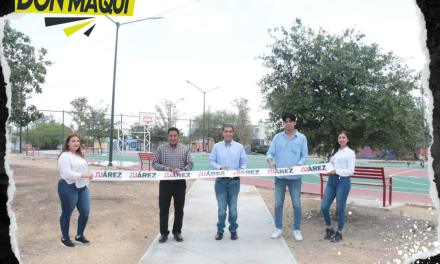 INAUGURAN OBRAS DE REHABILITACIÓN DE PAVIMENTO Y PARQUE EN JUÁREZ