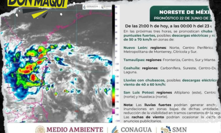 PRONÓSTICAN LLUVIAS Y VIENTOS FUERTES EN NUEVO LEÓN