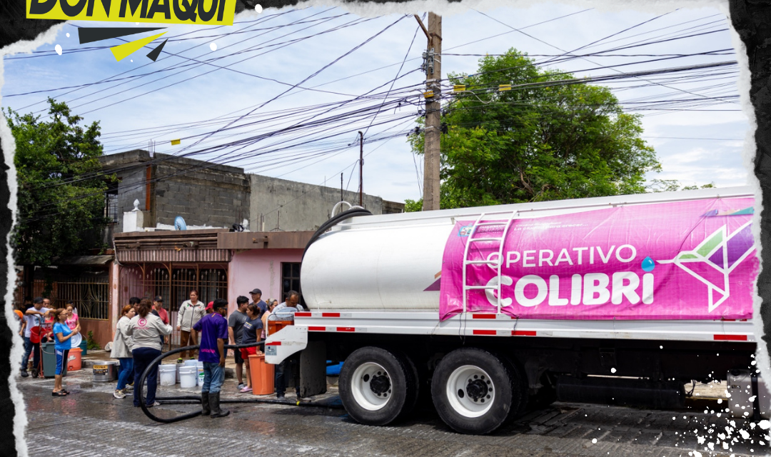 EL MUNICIPIO DE GUADALUPE ABASTECE DE AGUA POTABLE A LOS VECINOS AFECTADOS POR LA TORMENTA TROPICAL “ALBERTO”