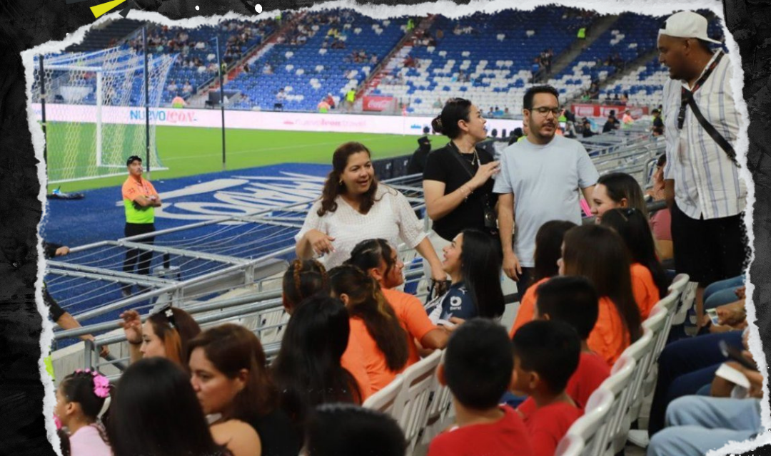 NIÑOS Y ADOLESCENTES DEL CENTRO CAPULLOS DISFRUTAN DE UNA NOCHE FUTBOLÍSTICA EN LA SUPERCOPA MONTERREY SUB-19