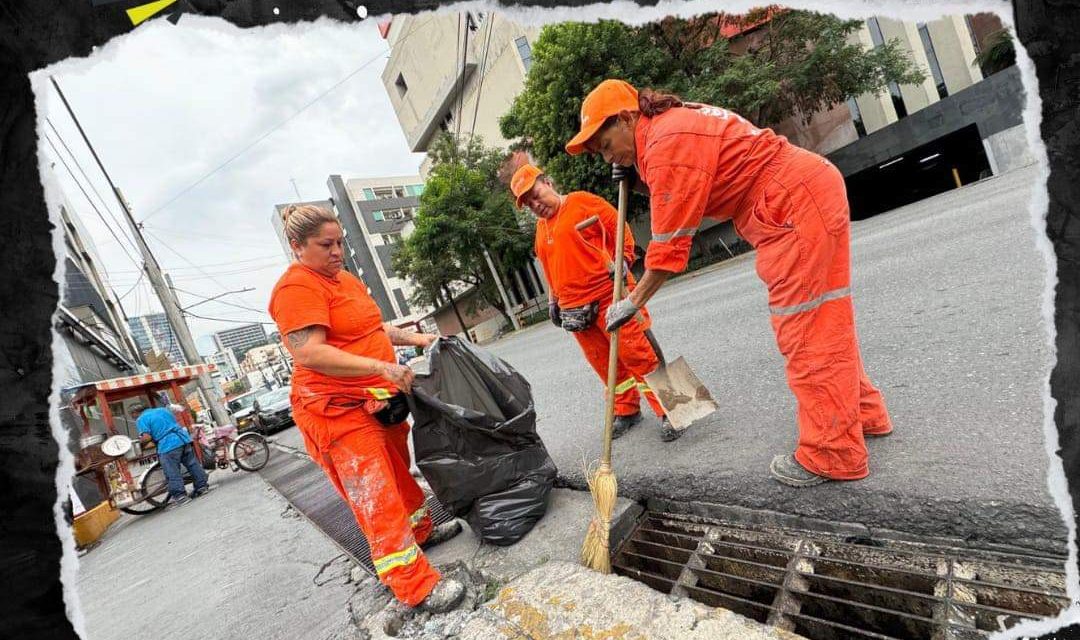 LIMPIALEÓN REFORZA LIMPIEZA DE DRENAJES EN MONTERREY ANTE PRONÓSTICO DE LLUVIAS