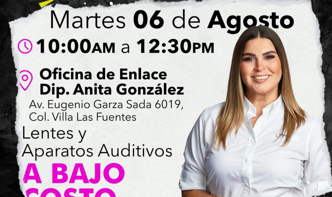 LA DIPUTADA ANITA GONZÁLEZ LLEVARÁ A CABO UNA BRIGADA VISUAL Y AUDITIVA GRATUITA 