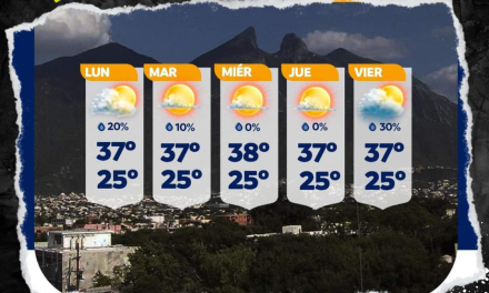 CLIMA EN MONTERREY: DÍA SOLEADO Y CALUROSO CON POSIBLES CHUBASCOS