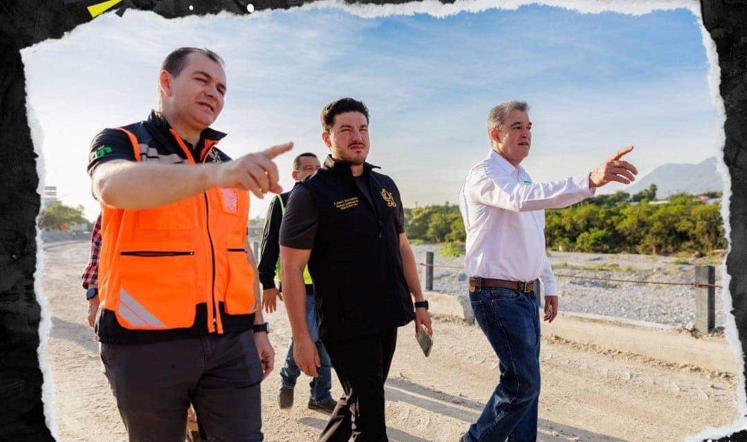 SAMUEL GARCÍA SUPERVISA AVANCES DE RECONSTRUCCIÓN DEL PAR VIAL MORONES PRIETO-CONSTITUCIÓN