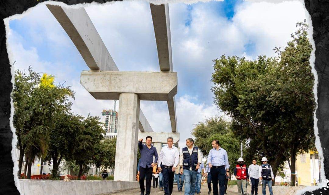 SAMUEL GARCÍA SUPERVISA AVANCES EN LA LÍNEA 6 DEL METRO QUE RECORRERÁ DESDE SANTA CATARINA HASTA EL AEROPUERTO